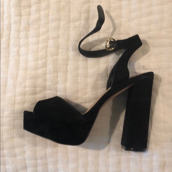New Steve Madden Madeline Black Hell 7.5 - Picture 2 of 5